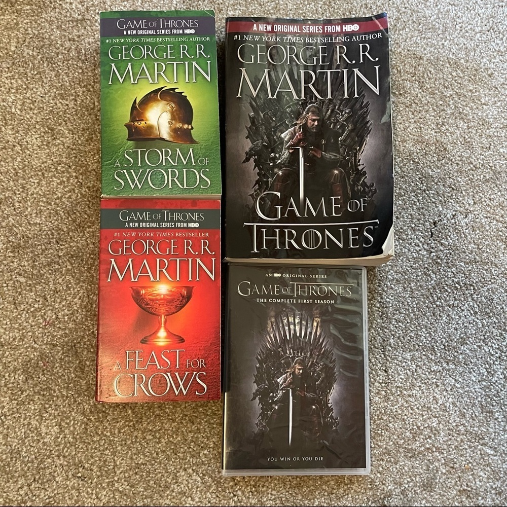 Game of Thrones 3 Books and Season One DVD‎ Bundle Set By George R.R. Martin